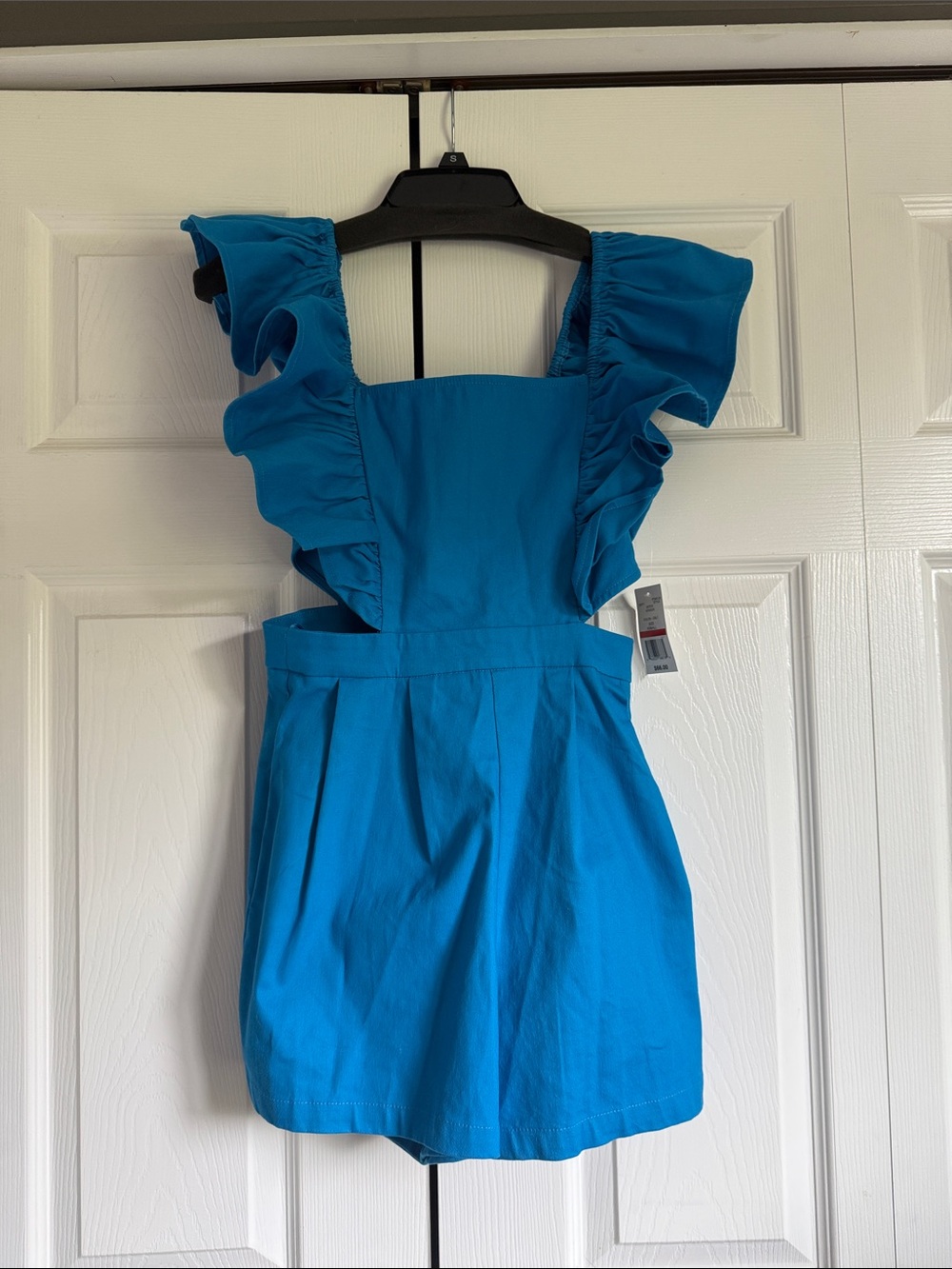 Flying Tomato Teal Blue Ruffle Strap Romper